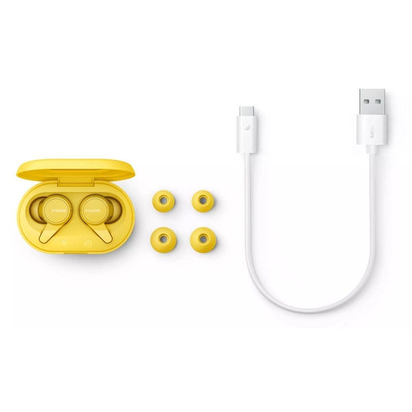 Philips TAT1207YL/00, Earphones, Wireless, Bluetooth, IPX4, Yellow