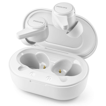 ყურსასმენი Philips TAT1207WT/00, Earphones, Wireless, Bluetooth, IPX4, White