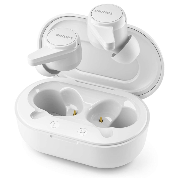 ყურსასმენი Philips TAT1207WT/00, Earphones, Wireless, Bluetooth, IPX4, White