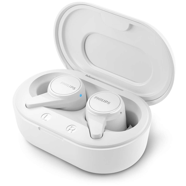 ყურსასმენი Philips TAT1207WT/00, Earphones, Wireless, Bluetooth, IPX4, White