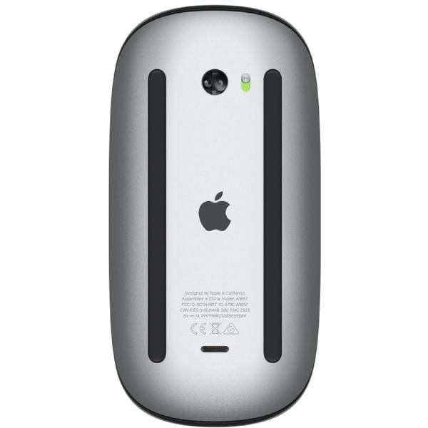 Apple MMMQ3ZM/A A1657 Magic Mouse 2, Wireless, Bluetooth, USB-C, Mouse, Space Grey