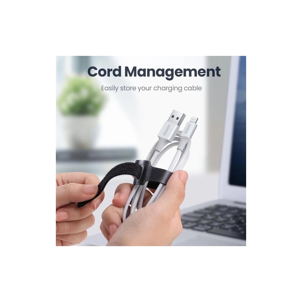 კაბელ მენეჯერი UGREEN LP401 (20245P20) Cat-ear Cable Tie, 20-Piece, Black