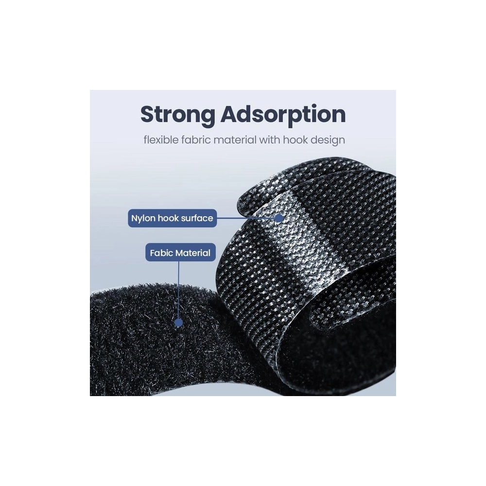 კაბელ მენეჯერი UGREEN LP401 (20245P20) Cat-ear Cable Tie, 20-Piece, Black