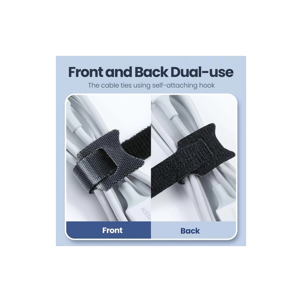 კაბელ მენეჯერი UGREEN LP401 (20245P20) Cat-ear Cable Tie, 20-Piece, Black