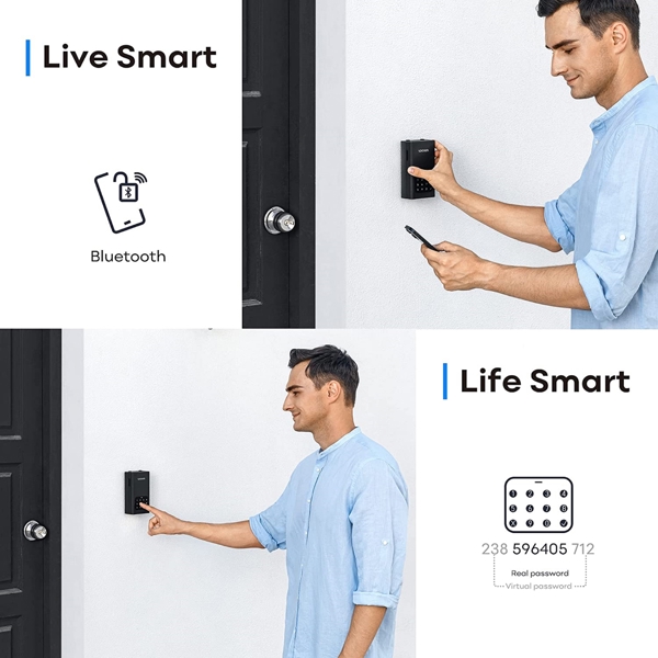 ჭკვიანი ბოქლომი Lockin L1, Smart Lock, Black