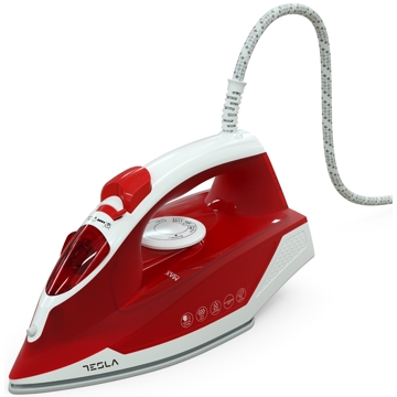 ორთქლის უთო Tesla IR200R, 2200W, 300ML, Steam Iron, Red