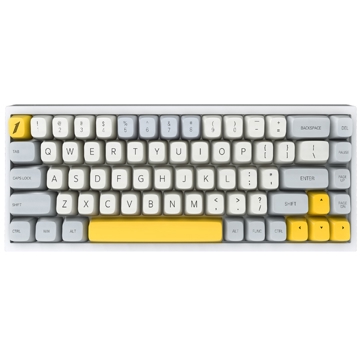 1STPlayer MK680YL-WHPROSW MK680, GATERON White PRO, Wireless, USB-C, USB, BT, Gaming Keyboard, Cream/Yellow