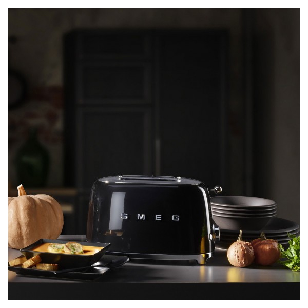 Smeg TSF01BLEU, 950W, Toaster, Black