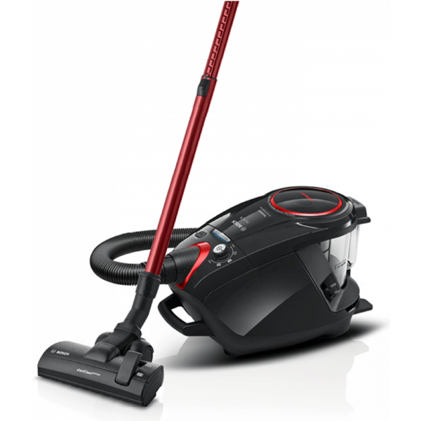 მტვერსასრუტი Bosch BGS7POW1, 800W, 3L, Vacuum Cleaner, Black/Red