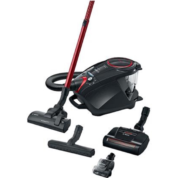 მტვერსასრუტი Bosch BGS7POW1, 800W, 3L, Vacuum Cleaner, Black/Red