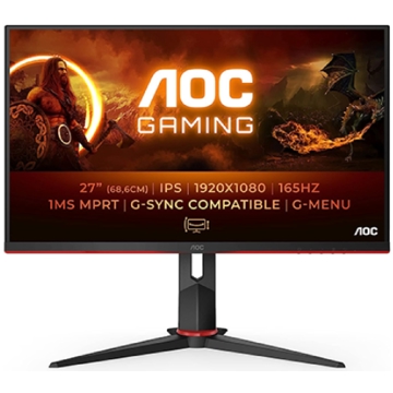 მონიტორი AOC 27G2SPU/BK, 27", Monitor, FHD, IPS, HDMI, DP, Black