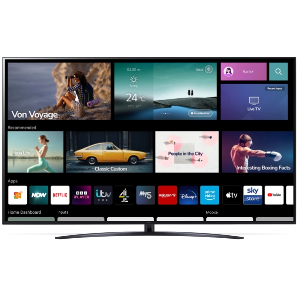 LG 55NANO766QA, 55", 4K UHD, Smart TV, USB, HDMI, LAN, BT, WIFI, Black