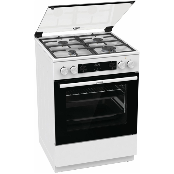 Gorenje GKS6C70WF, 4 Gas, Oven, White