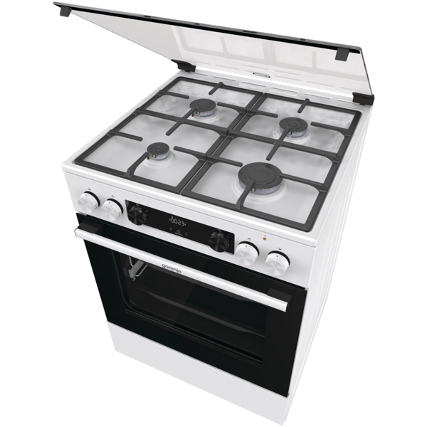 Gorenje GKS6C70WF, 4 Gas, Oven, White
