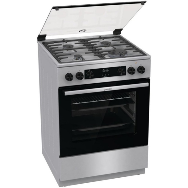 გაზქურა Gorenje GK6C62XA, 4 Gas, Oven, Stainless Steel