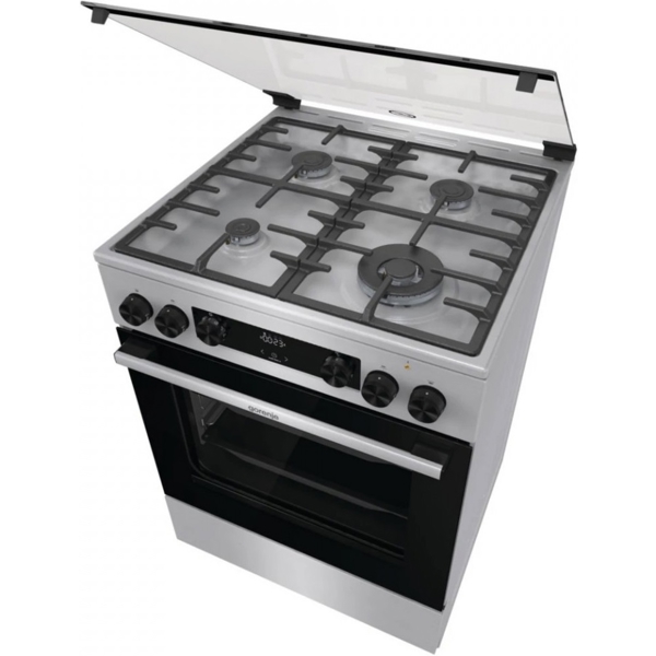 გაზქურა Gorenje GK6C62XA, 4 Gas, Oven, Stainless Steel