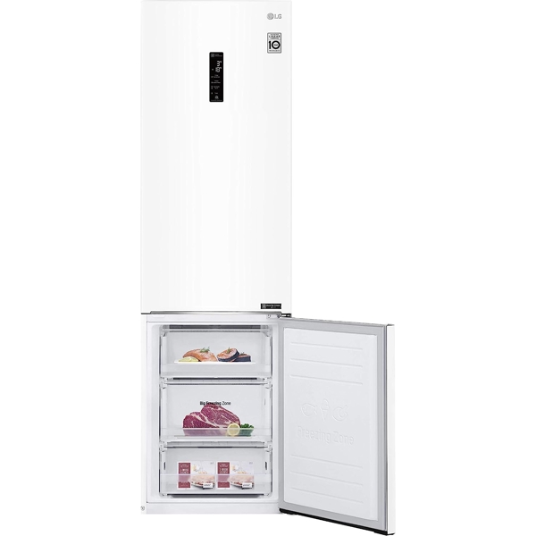 მაცივარი LG GBB62SWHMN, 384L, A++, No Frost, Refrigerator, White