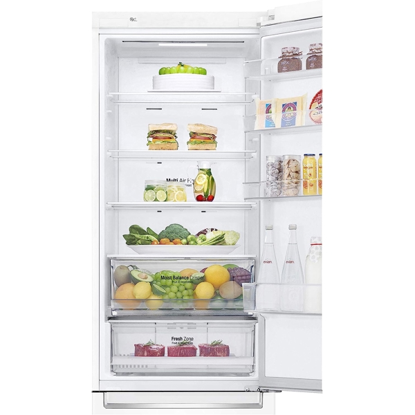 მაცივარი LG GBB62SWHMN, 384L, A++, No Frost, Refrigerator, White