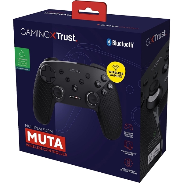 ჯოისტიკი Trust Gaming 24790 GXT542 Muta, Controller, Wireless, USB, BT, Black