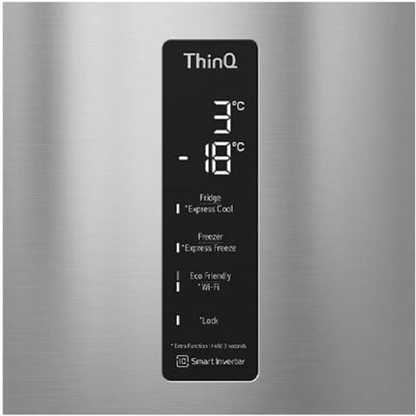 LG GBB62PZHMN, 384L, A+, No Frost, Refrigerator, Silver