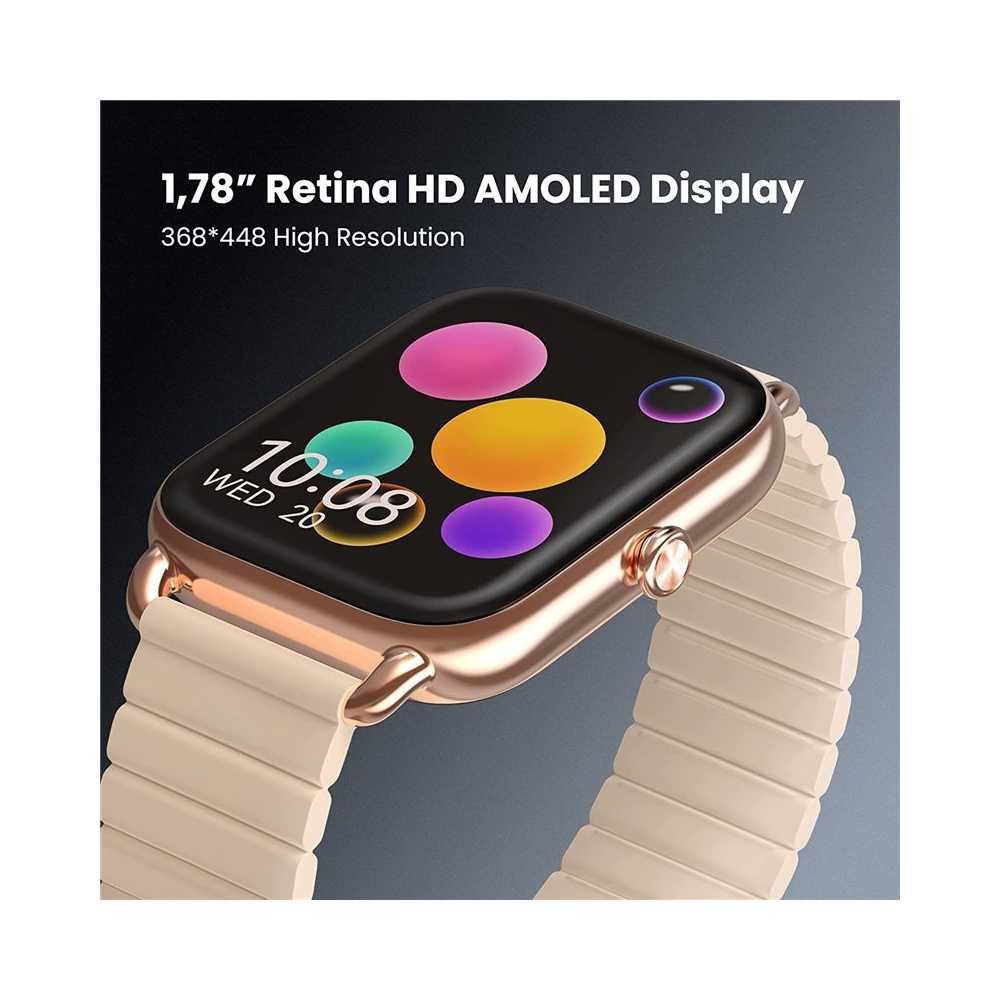 სმარტ საათი Haylou RS4 Plus, 1.78",  IP68 Waterproof, Bluetooth, Smart Watch, Gold