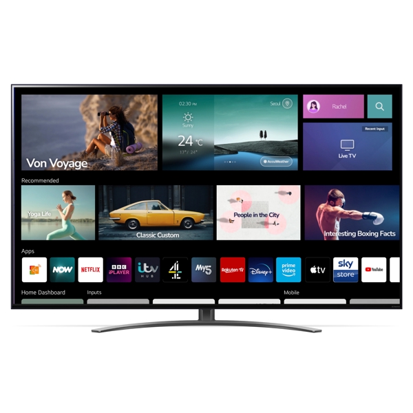 ტელევიზორი LG 50NANO816QA, 50", 4K UHD, Smart TV, USB, HDMI, LAN, BT, WIFI, Black