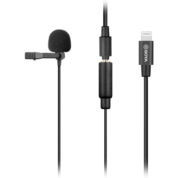 მიკროფონი Boya BY-M2, Lavalier Microphone, Lightning, Black