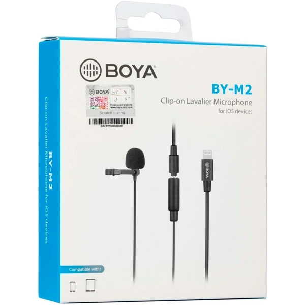 Boya BY-M2, Microphone, Lightning, Black