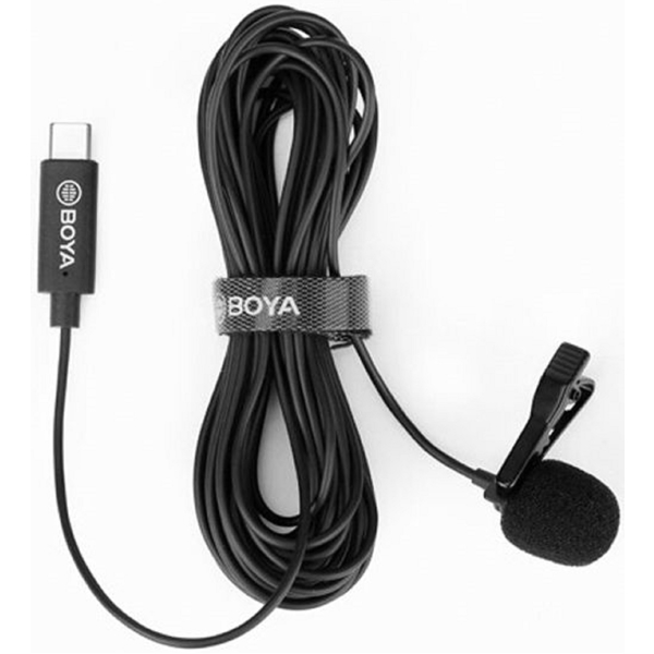 Boya BY-M3, Lavalier Microphone, Type-C, Black