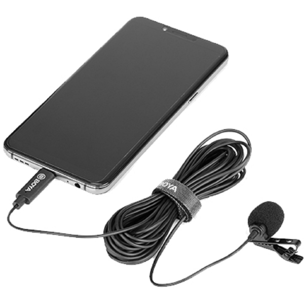 Boya BY-M3, Lavalier Microphone, Type-C, Black