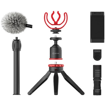 მიკროფონის კომპლექტი Boya BY-VG330, Microphone Set, 3.5mm, TRS, TRRS, Black