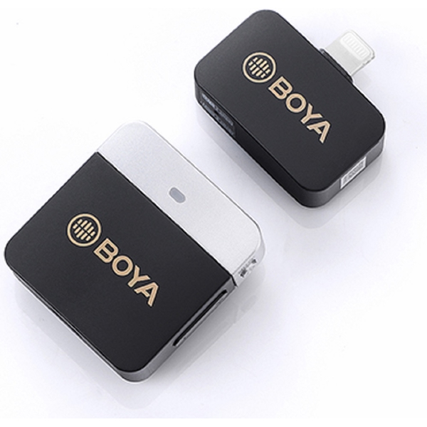 Boya BY-M1LV-D, Lavalier Wireless Microphone, Lightning, Black/Silver