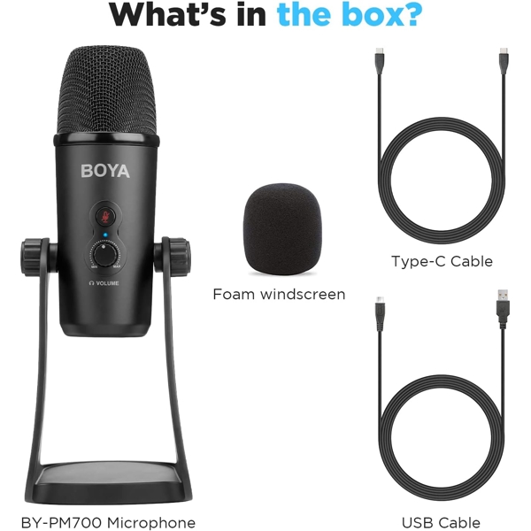 მიკროფონი Boya BY-PM700, Microphone, USB-C, Black