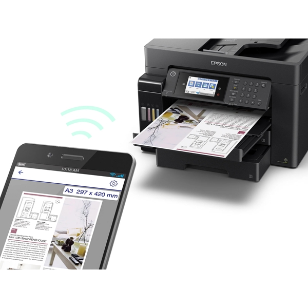 პრინტერი Epson C11CH71404 L15160 CIS, MFP, A3, Wi-Fi, LAN, USB, Black