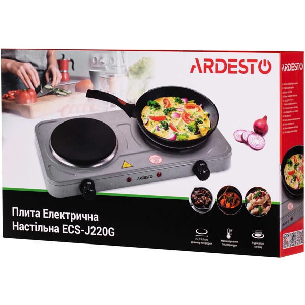 ელექტრო ქურა Ardesto ECS-J220G, 2000W, Oven, Grey