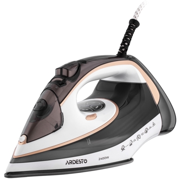 ორთქლის უთო Ardesto IR-B2245-E, 2400W, 400ML, Steam Iron, White/Gray