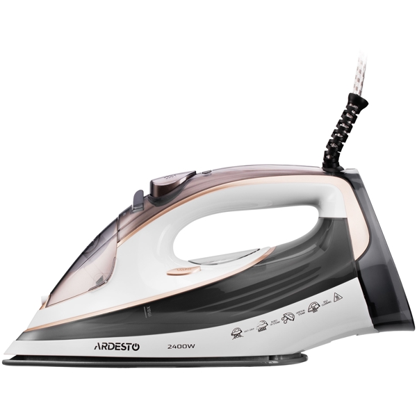 Ardesto IR-B2245-E, 2400W, 400ML, Steam Iron, White/Gray