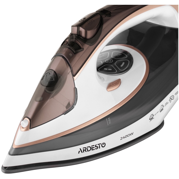 ორთქლის უთო Ardesto IR-B2245-E, 2400W, 400ML, Steam Iron, White/Gray