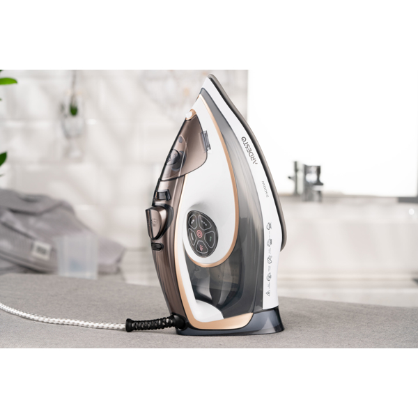 ორთქლის უთო Ardesto IR-B2245-E, 2400W, 400ML, Steam Iron, White/Gray