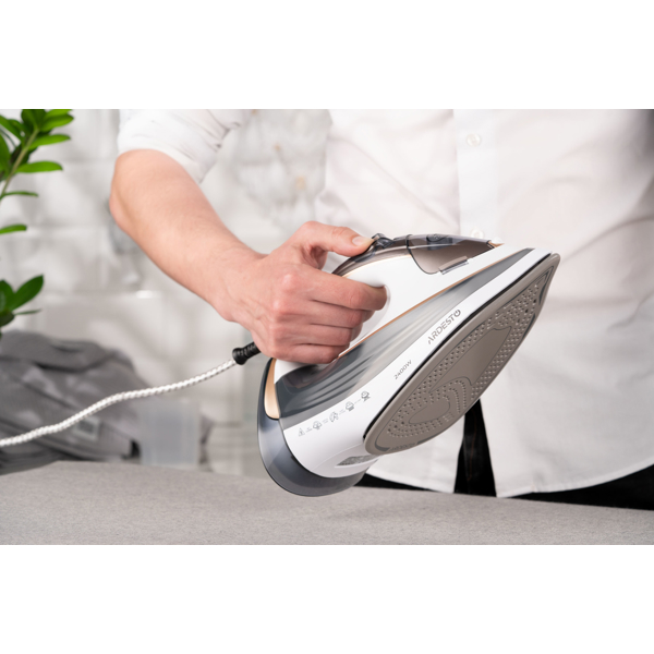 ორთქლის უთო Ardesto IR-B2245-E, 2400W, 400ML, Steam Iron, White/Gray