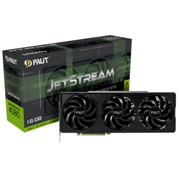 Palit NED4080019T2-1032J JetStream, Gaming RTX4080, 16GB, 256bit, HDMI, DP, Black