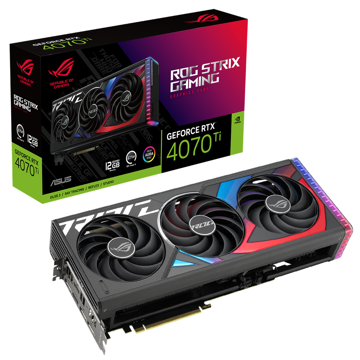 Asus ROG-STRIX-RTX4070TI-12G-GAMING, Gaming GeForce RTX4070Ti, 12GB, 192bit, HDMI, DP, Black