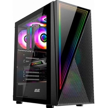 ქეისი 2E 2E-G205A, Computer Case, ATX, Micro-ATX, Mini-ITX, 2xUSB, Type-C, Black