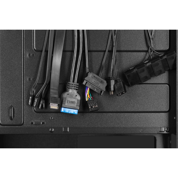 2E 2E-G205A, Computer Case, ATX, Micro-ATX, Mini-ITX, 2xUSB, Type-C, Black