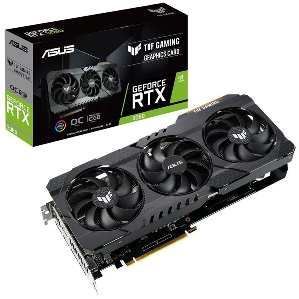 Asus TUF-RTX3060-O12G-V2-GAMING, Gaming GeForce RTX3060, 12GB, 192bit, HDMI, DP, Black