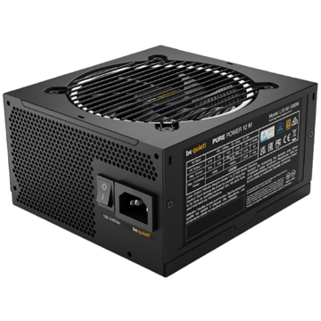 კვების ბლოკი be quiet! BN345 Pure POWPower 12 M, 1000W, 80 Plus, Power Supply, Black