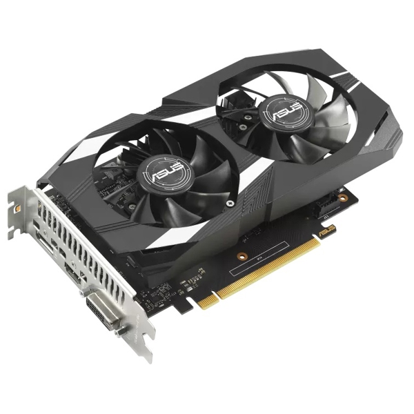 ვიდეო დაფა Asus 90YV0GX8-M0NA00, GeForce GTX1650 Dual V2 OC, 4GB, 128bit, HDMI, DP, DVI-D, Black