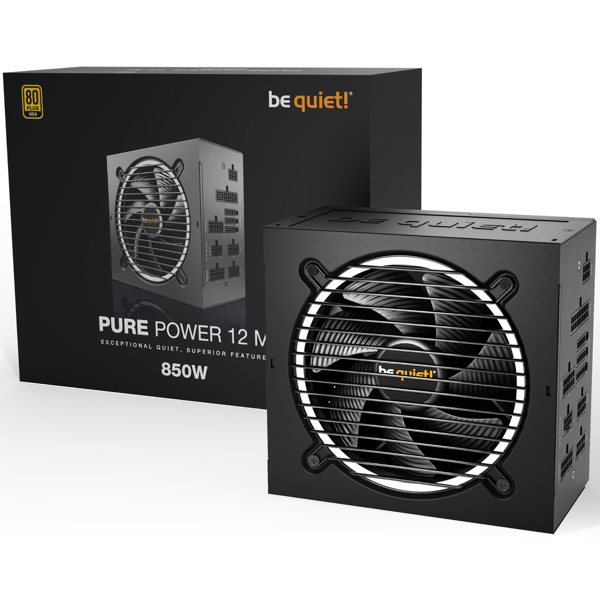 კვების ბლოკი be quiet! BN344 Pure Power 12 M, 850W, 80 Plus, Power Supply, Black