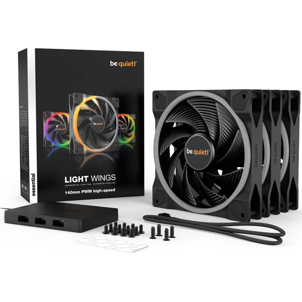 be quiet! BL079 Light Wings, ARGB, 140mm, 2200RPM, Cooler, Black