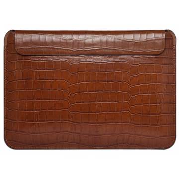 ნოუთბუქის ჩანთა Wiwu 0009914438 Croco Geniunie Leather, 13.3", Laptop Sleeve, Brown